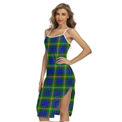 Maitland Tartan Plaid Back Cross Cami Dress