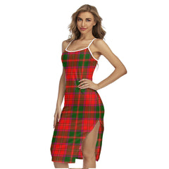 Crief District Tartan Plaid Back Cross Cami Dress