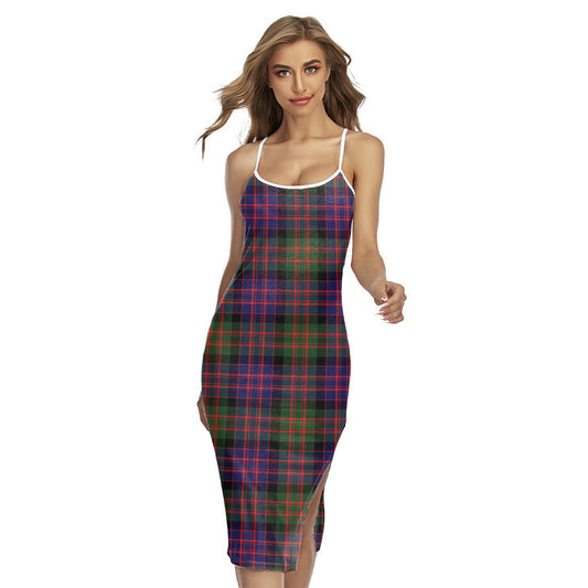 MacDonald Modern Tartan Plaid Back Cross Cami Dress