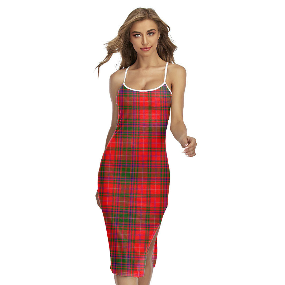 MacDougall Modern Tartan Plaid Back Cross Cami Dress