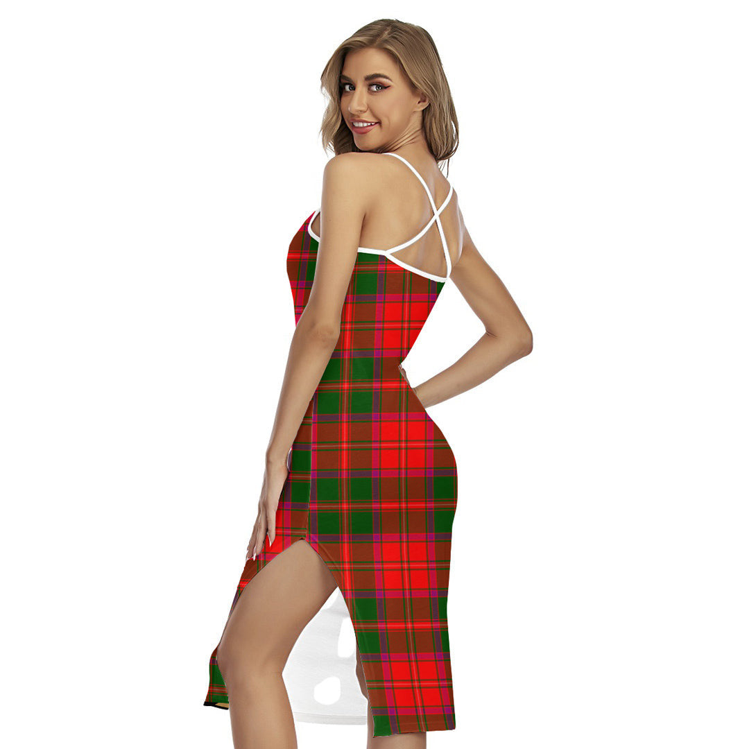 Crief District Tartan Plaid Back Cross Cami Dress
