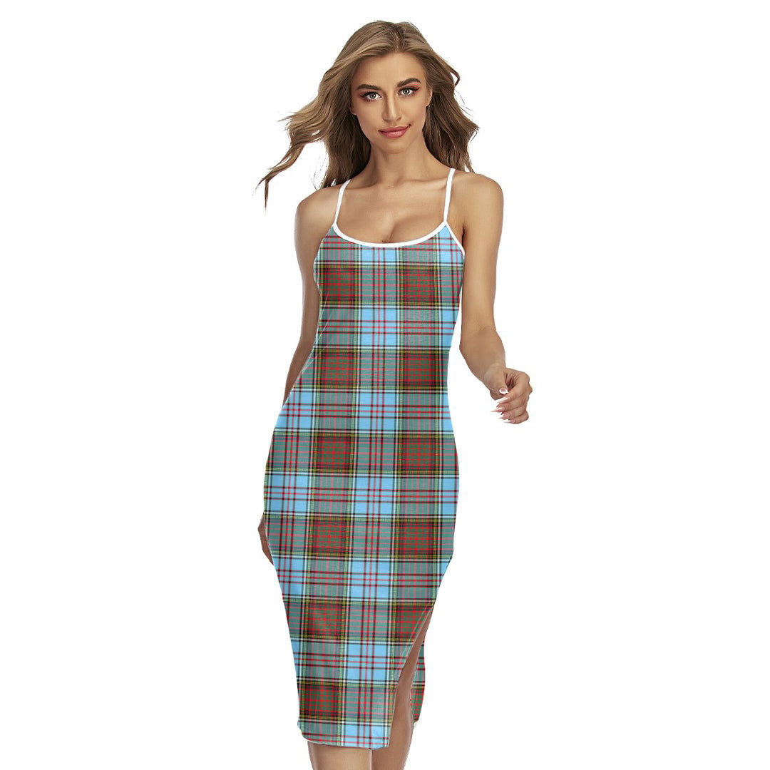 Anderson Ancient Tartan Plaid Back Cross Cami Dress