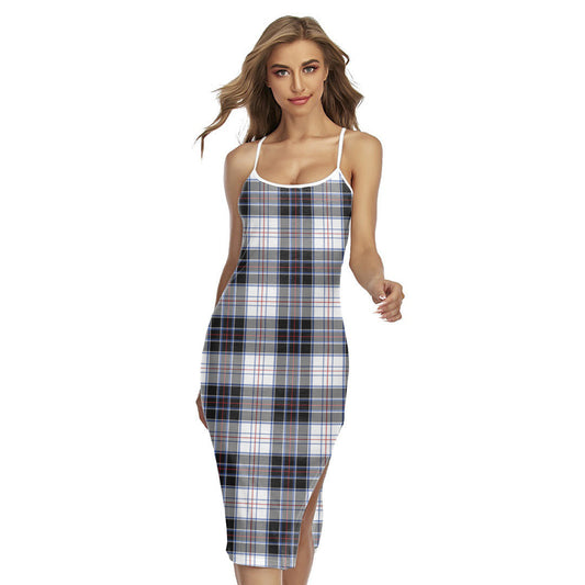 MacRae Dress Modern Tartan Plaid Back Cross Cami Dress