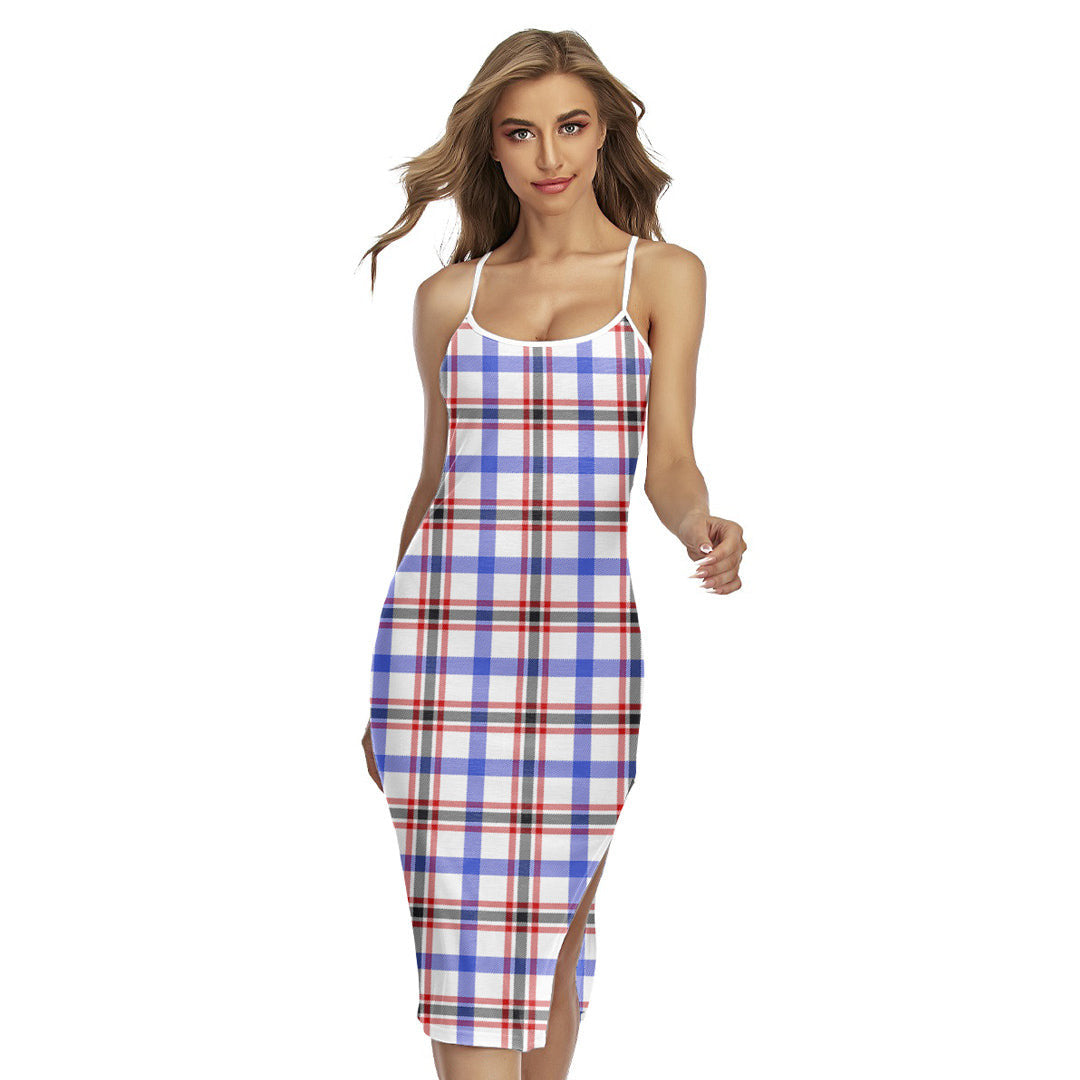 Boswell Modern Tartan Plaid Back Cross Cami Dress