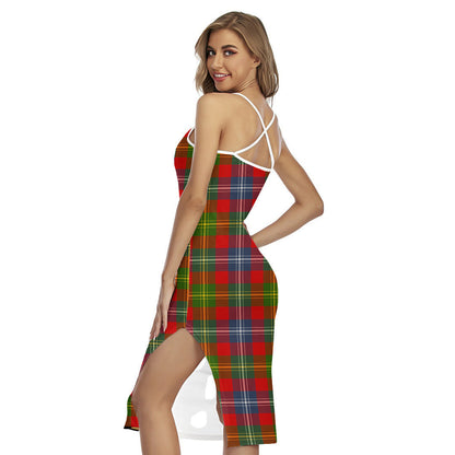 Forrester Tartan Plaid Back Cross Cami Dress