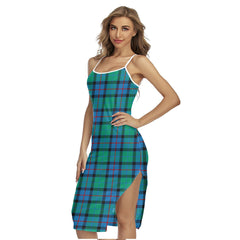 Flower Of Scotland Tartan Plaid Back Cross Cami Dress