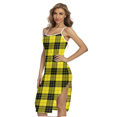 MacLeod of Lewis Modern Tartan Plaid Back Cross Cami Dress