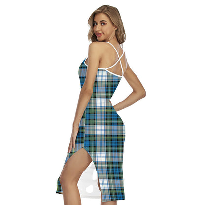 Campbell Dress Ancient Tartan Plaid Back Cross Cami Dress