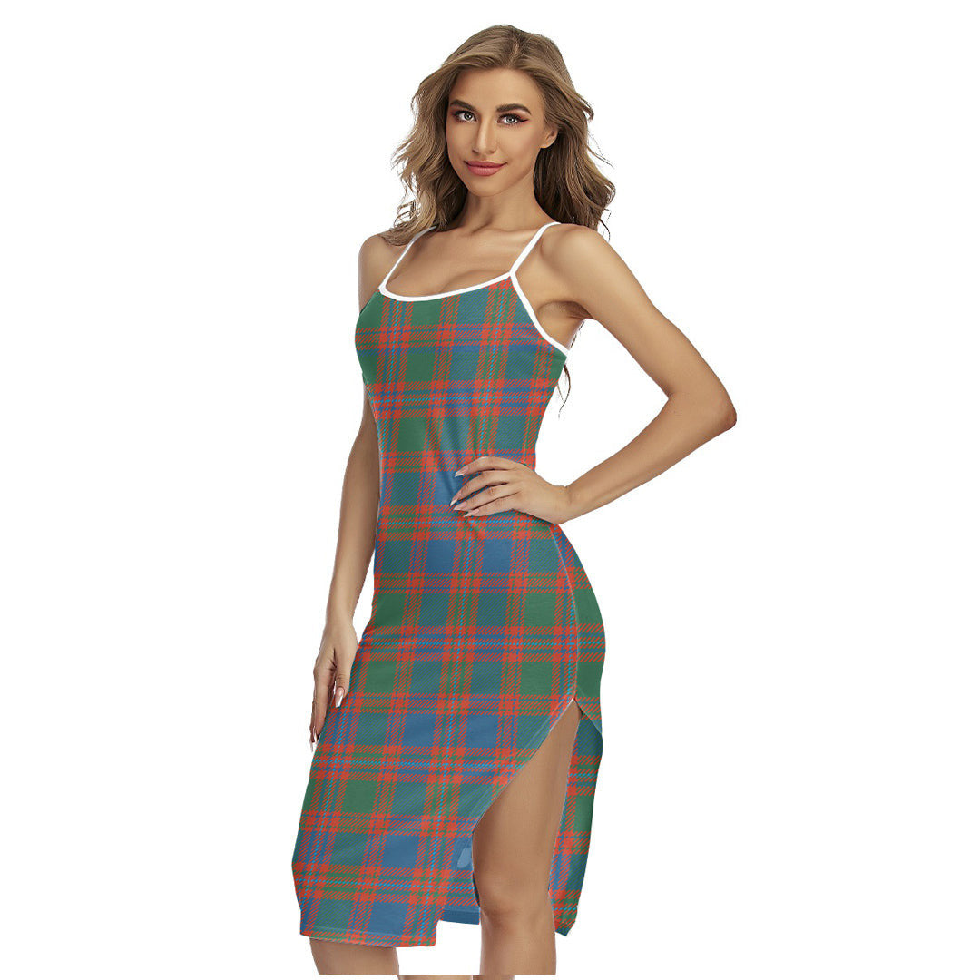 MacIntyre Ancient Tartan Plaid Back Cross Cami Dress