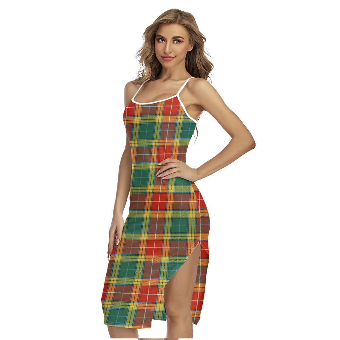 Buchanan Old Sett Tartan Plaid Back Cross Cami Dress