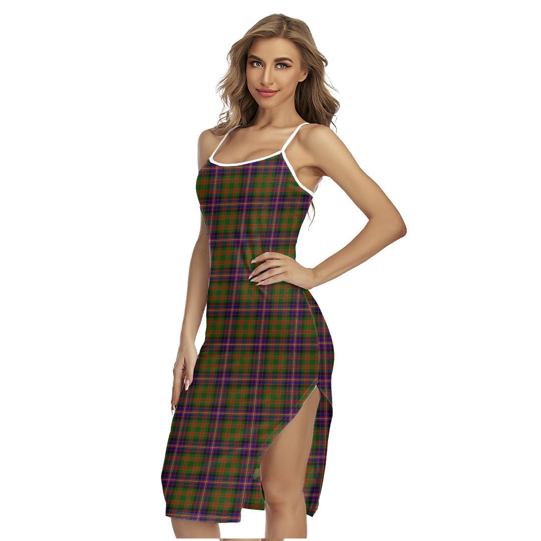 Cochrane Modern Tartan Plaid Back Cross Cami Dress