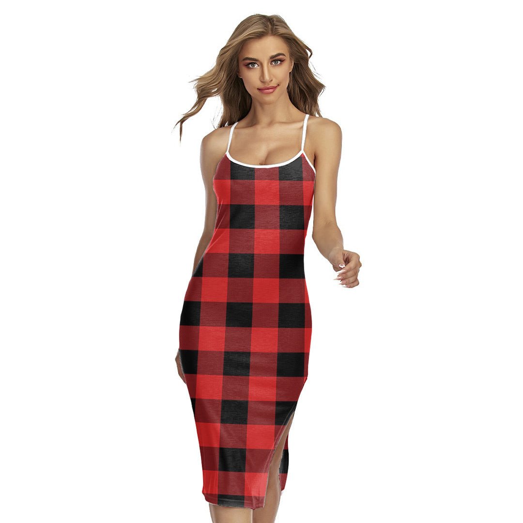 Rob Roy MacGregor Modern Tartan Plaid Back Cross Cami Dress