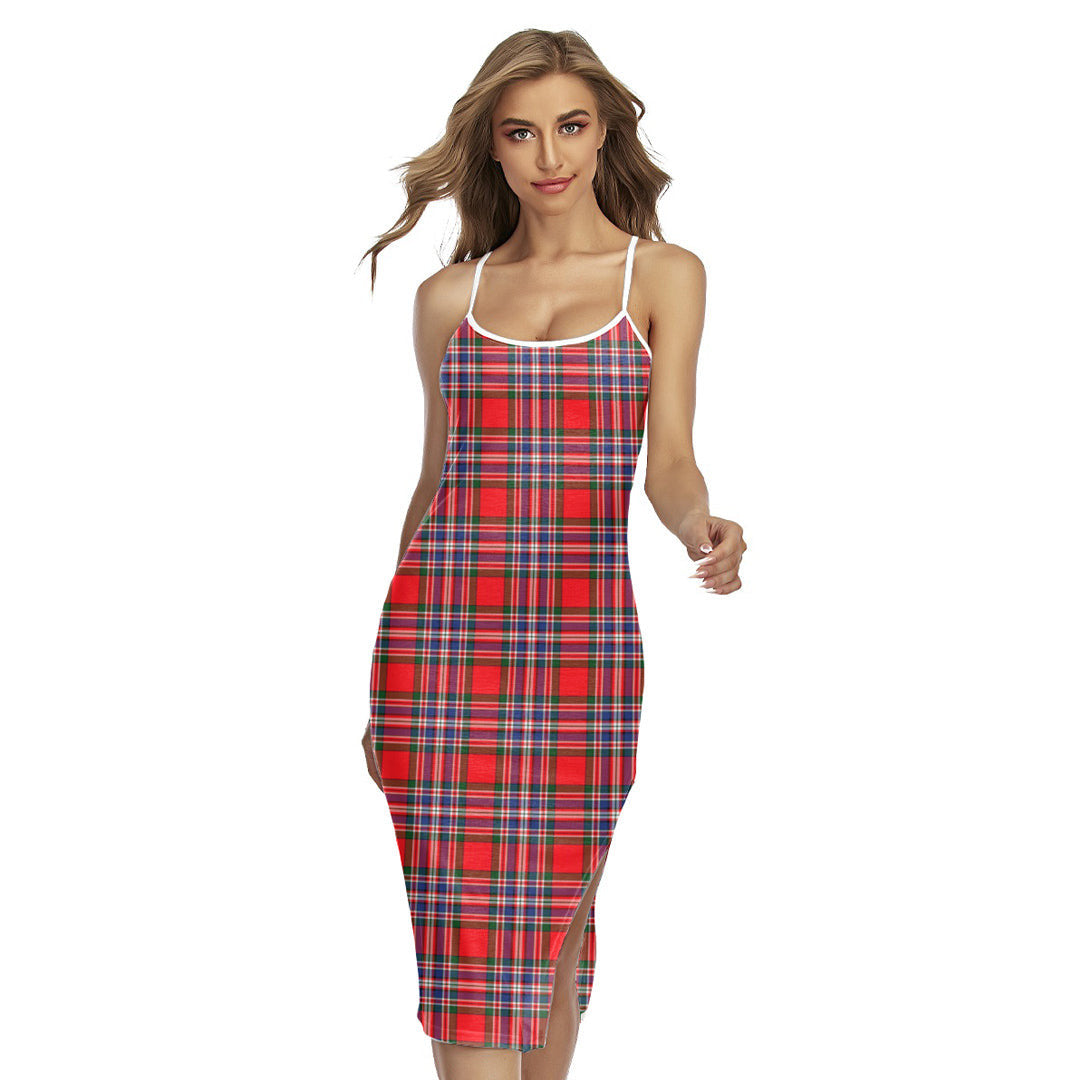 MacFarlane Modern Tartan Plaid Back Cross Cami Dress