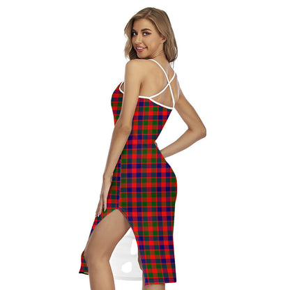 Gow Modern Tartan Plaid Back Cross Cami Dress