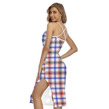 Boswell Modern Tartan Plaid Back Cross Cami Dress