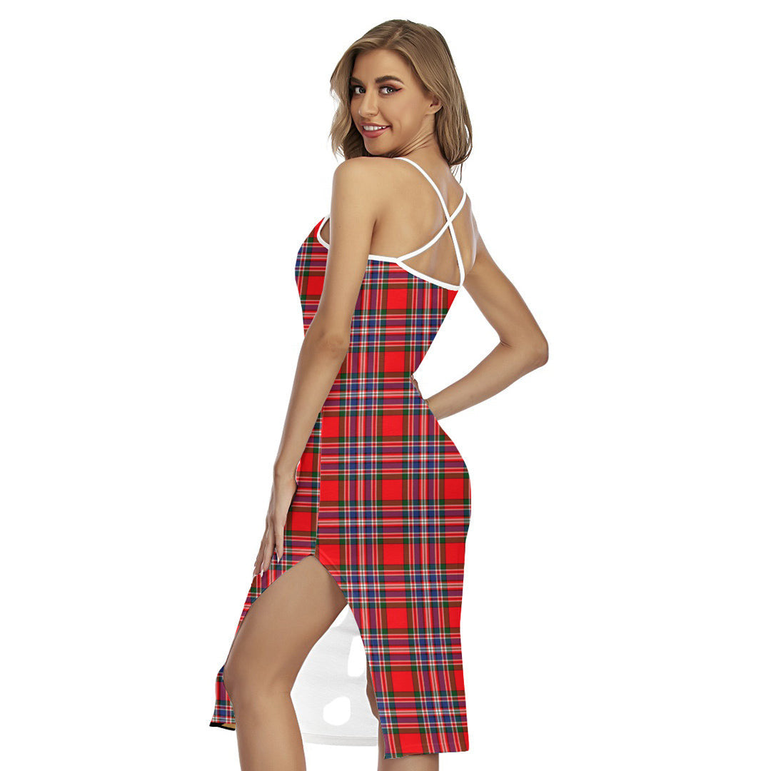 MacFarlane Modern Tartan Plaid Back Cross Cami Dress