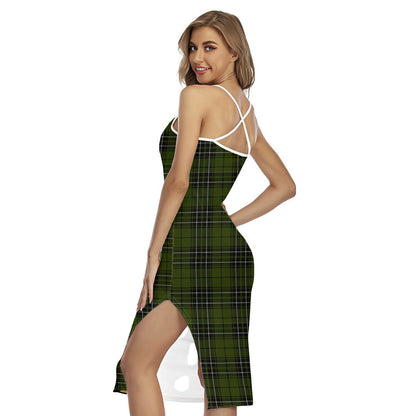 MacLean Hunting Tartan Plaid Back Cross Cami Dress