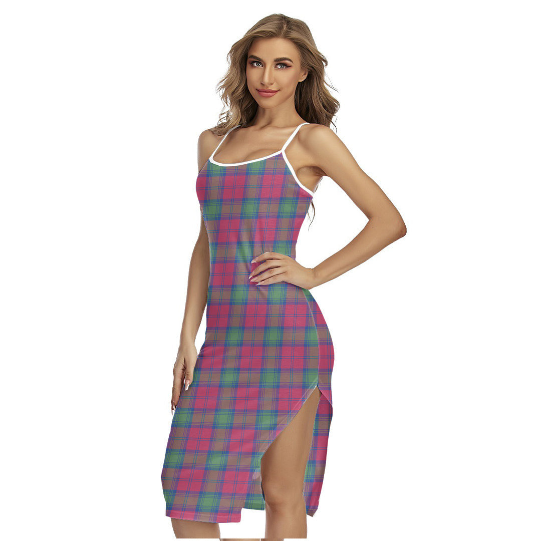 Lindsay Ancient Tartan Plaid Back Cross Cami Dress