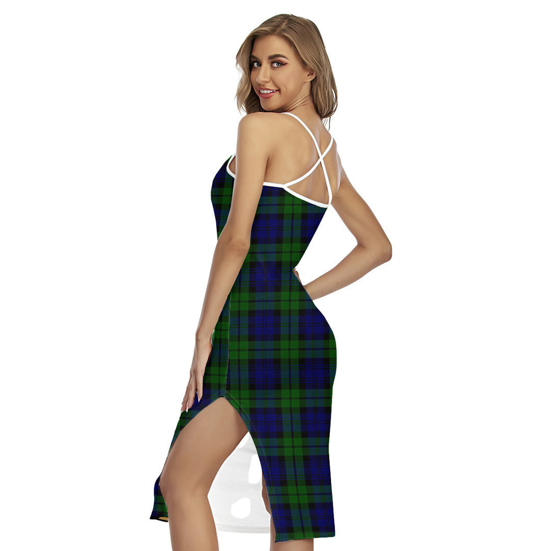 Campbell Modern Tartan Plaid Back Cross Cami Dress