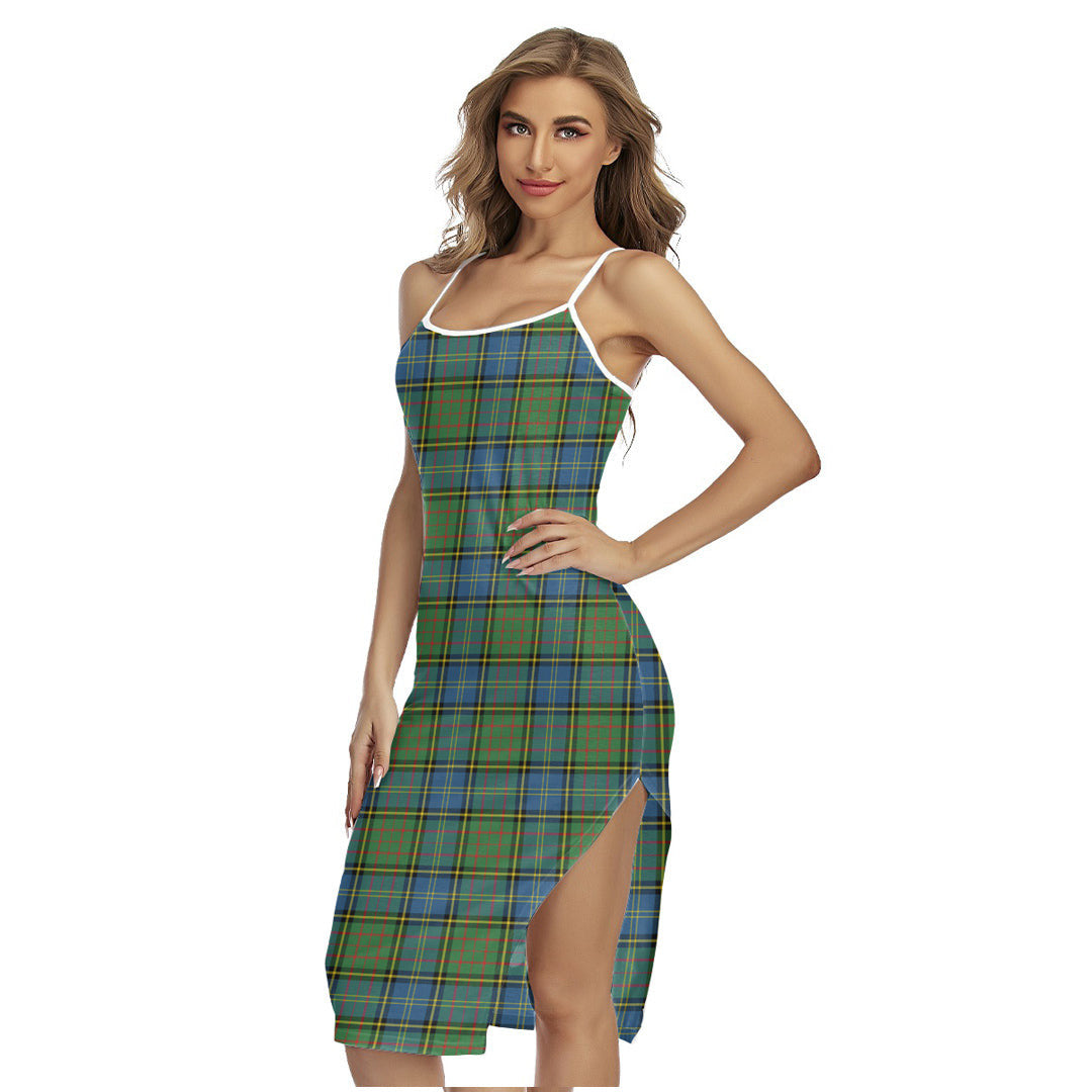 MacMillan Hunting Ancient Tartan Plaid Back Cross Cami Dress