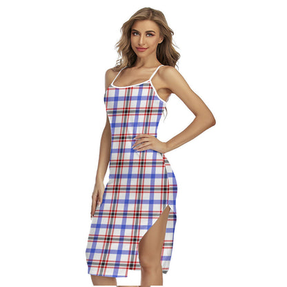 Boswell Modern Tartan Plaid Back Cross Cami Dress