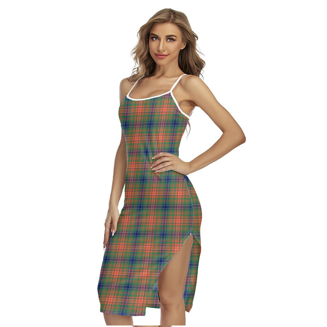 Wilson Ancient Tartan Plaid Back Cross Cami Dress