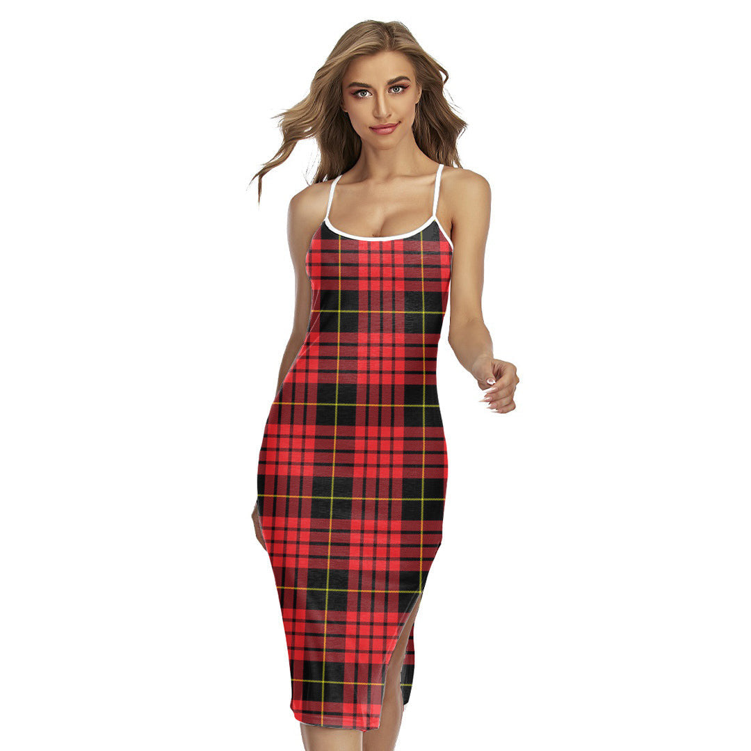 MacQueen Modern Tartan Plaid Back Cross Cami Dress