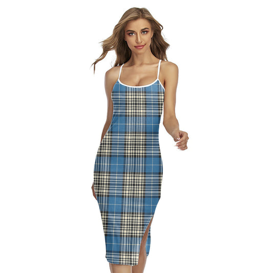 Napier Ancient Tartan Plaid Back Cross Cami Dress