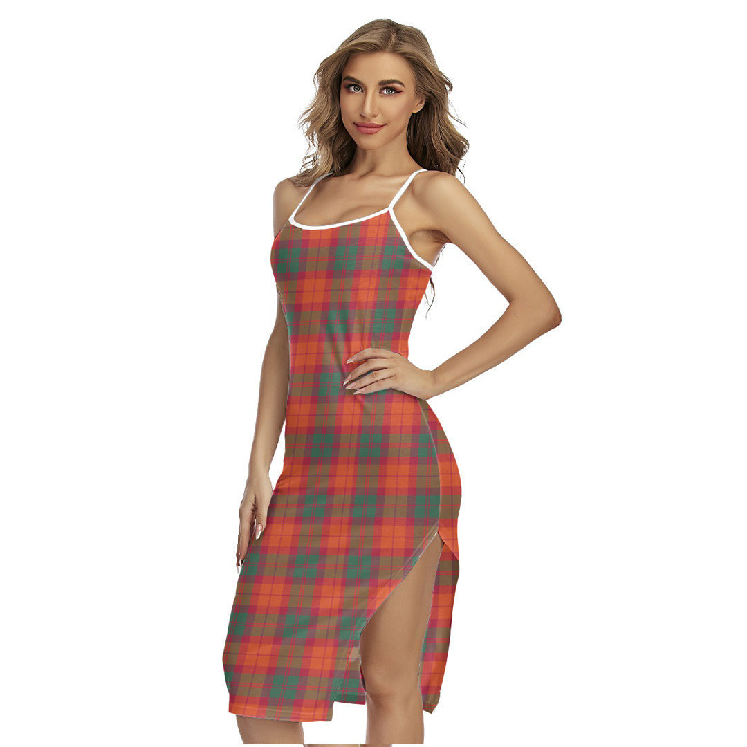 MacNab Ancient Tartan Plaid Back Cross Cami Dress