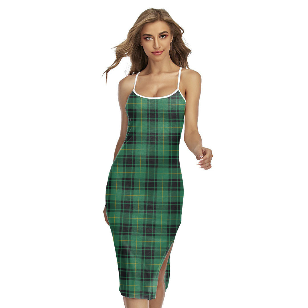 MacArthur Ancient Tartan Plaid Back Cross Cami Dress