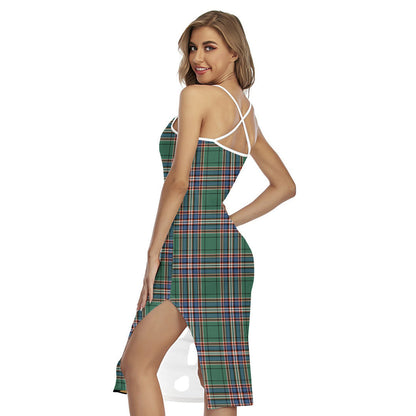 MacFarlane Hunting Ancient Tartan Plaid Back Cross Cami Dress