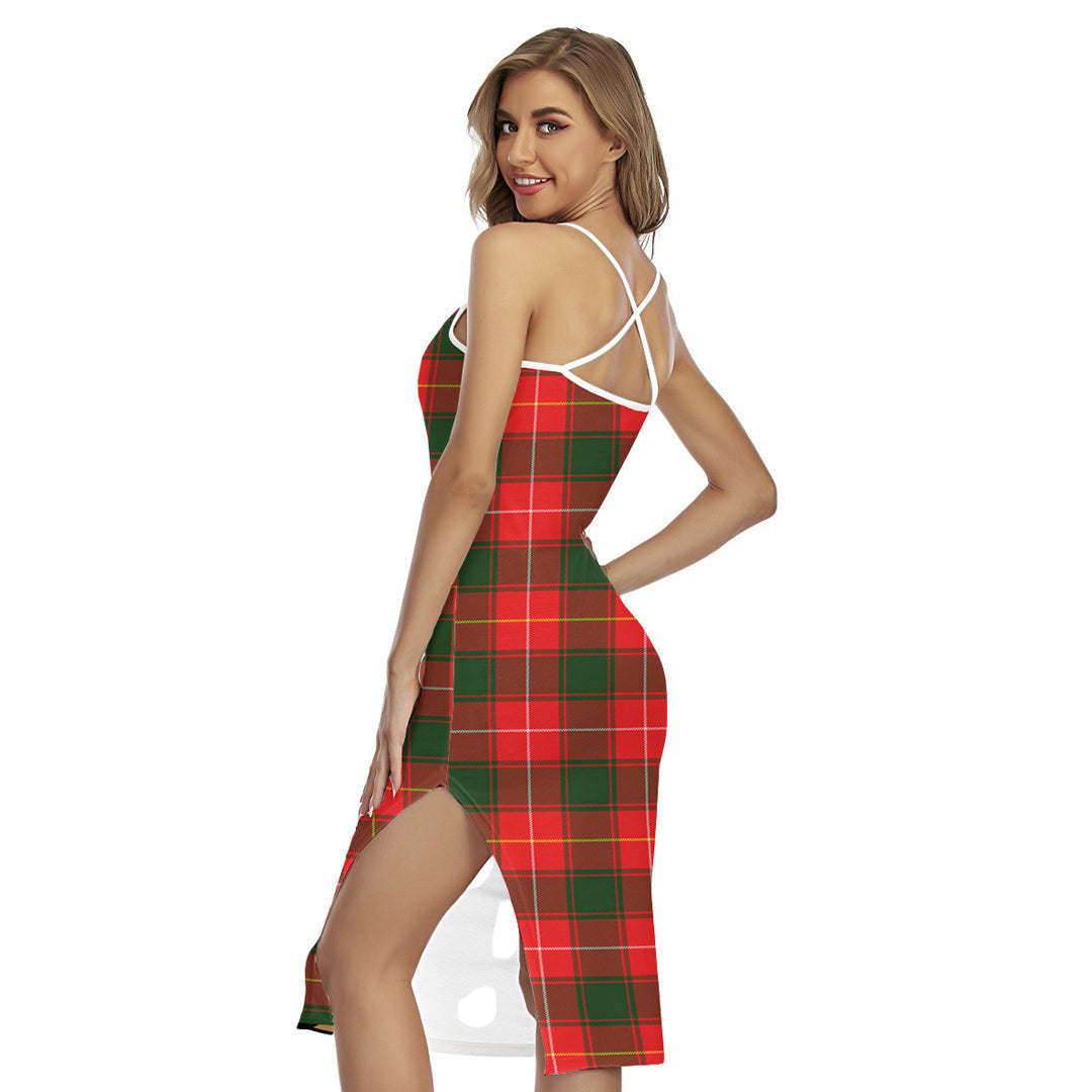 MacPhee Modern Tartan Plaid Back Cross Cami Dress