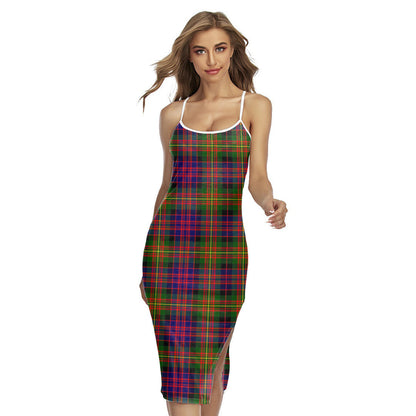 Carnegie Modern Tartan Plaid Back Cross Cami Dress