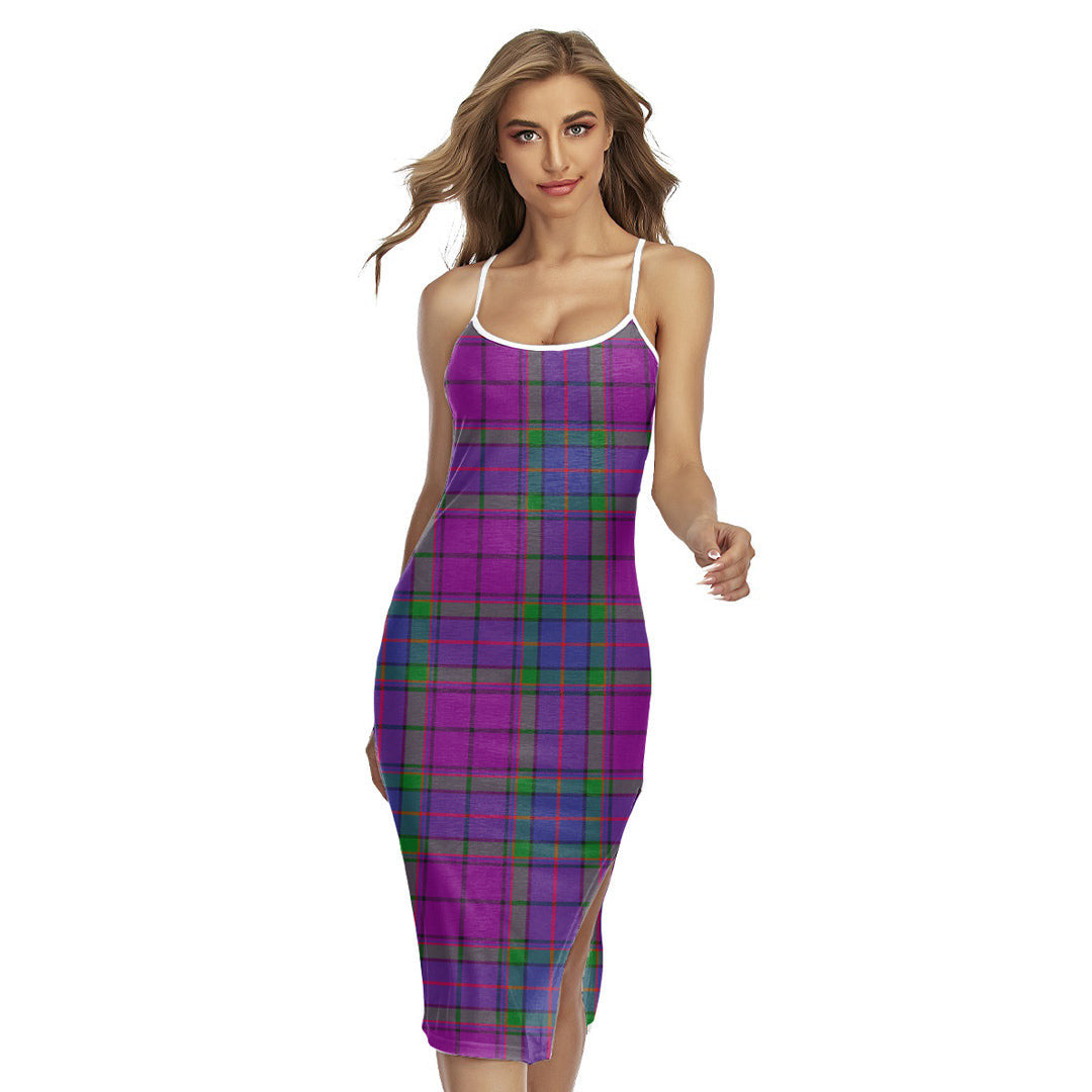 Wardlaw Modern Tartan Plaid Back Cross Cami Dress