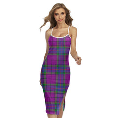 Wardlaw Modern Tartan Plaid Back Cross Cami Dress