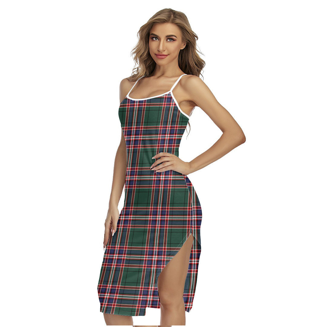 MacFarlane Hunting Modern Tartan Plaid Back Cross Cami Dress