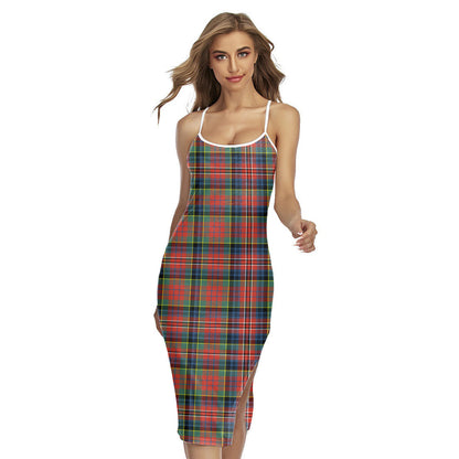 MacPherson Ancient Tartan Plaid Back Cross Cami Dress