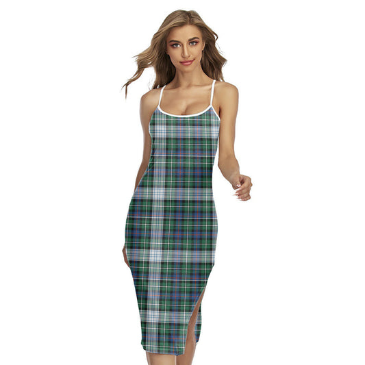 MacKenzie Dress Ancient Tartan Plaid Back Cross Cami Dress