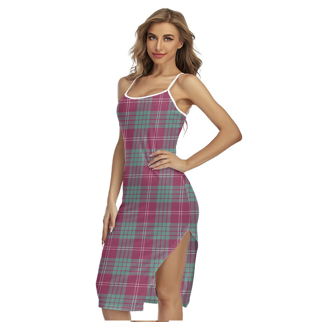 Crawford Ancient Tartan Plaid Back Cross Cami Dress