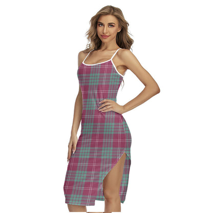 Crawford Ancient Tartan Plaid Back Cross Cami Dress