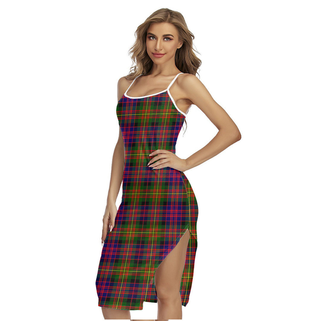 Carnegie Modern Tartan Plaid Back Cross Cami Dress