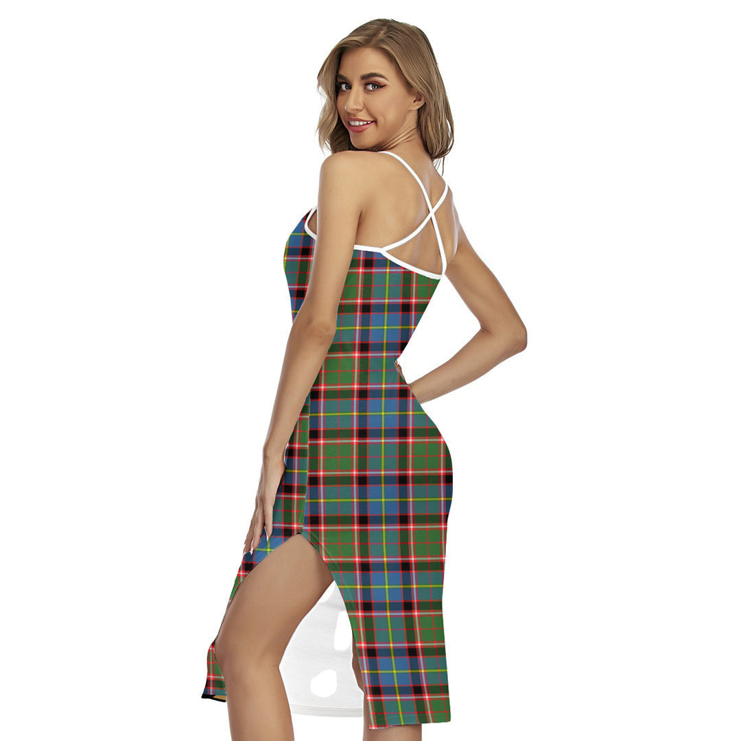 Stirling Bannockburn District Tartan Plaid Back Cross Cami Dress