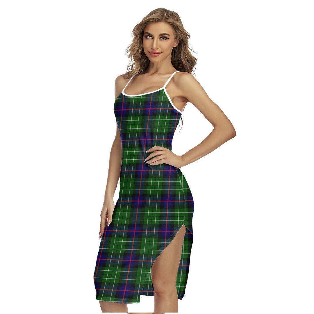 Leslie Hunting Tartan Plaid Back Cross Cami Dress