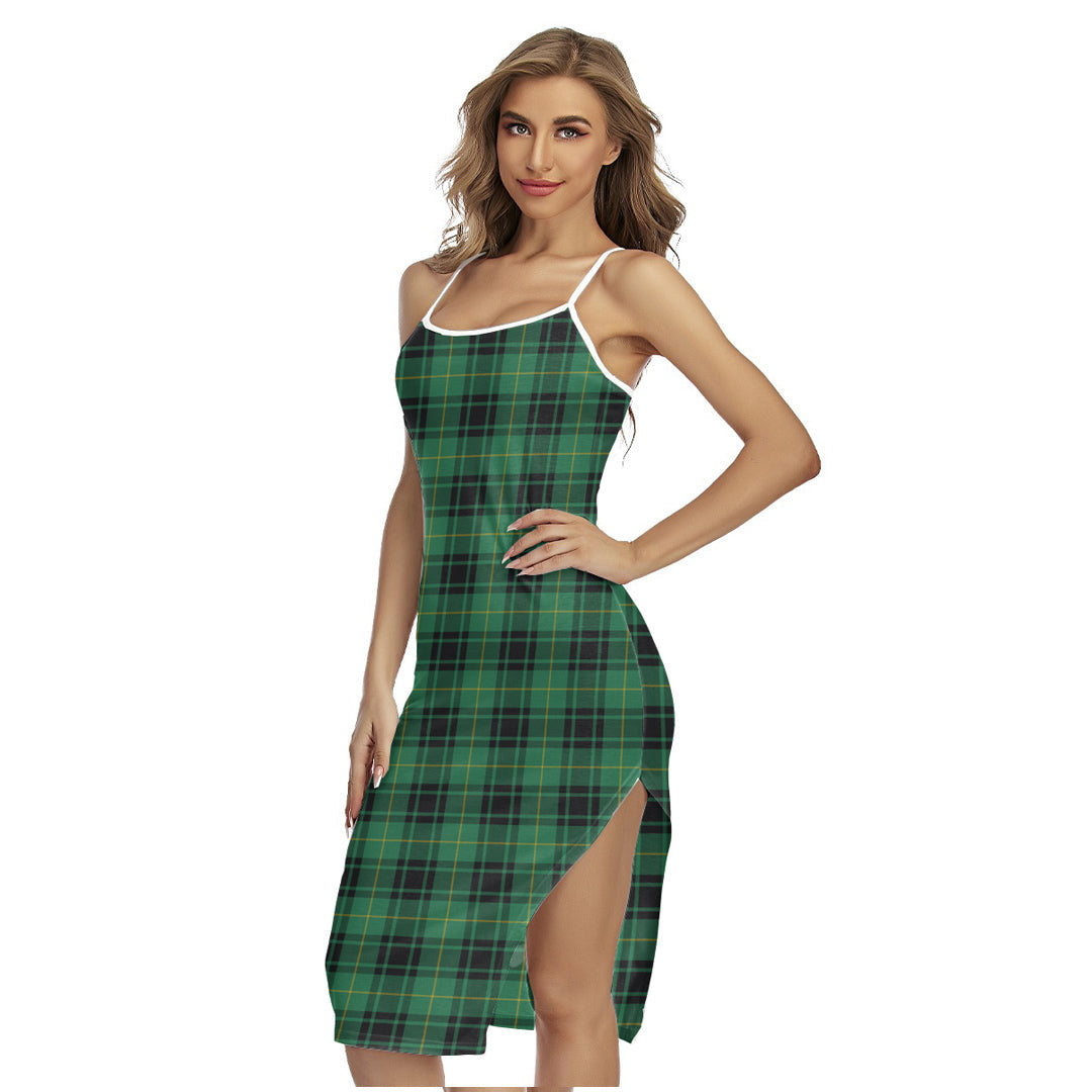 MacArthur Ancient Tartan Plaid Back Cross Cami Dress