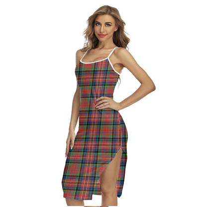 MacPherson Ancient Tartan Plaid Back Cross Cami Dress