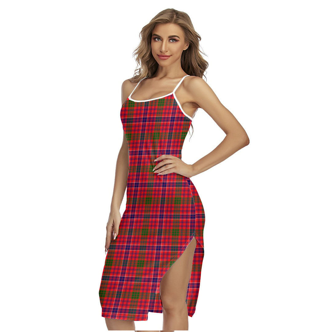 MacRae Modern Tartan Plaid Back Cross Cami Dress