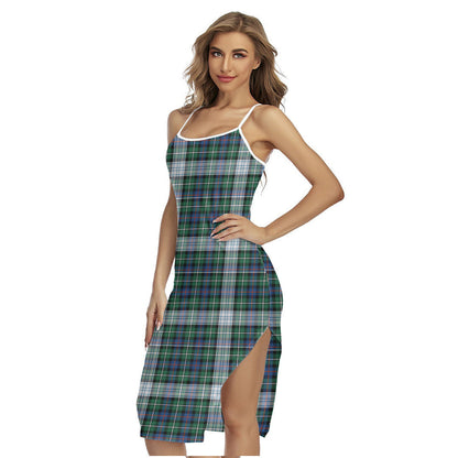 MacKenzie Dress Ancient Tartan Plaid Back Cross Cami Dress