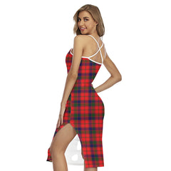 Robertson Modern Tartan Plaid Back Cross Cami Dress