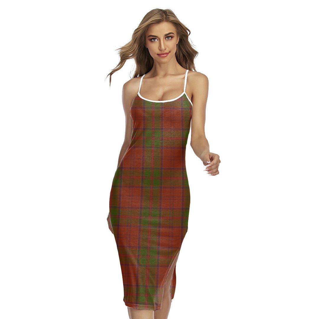 Drummond Tartan Crest Back Cross Cami Dress