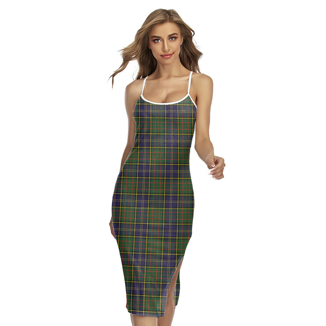 MacMillan Hunting Modern Tartan Plaid Back Cross Cami Dress